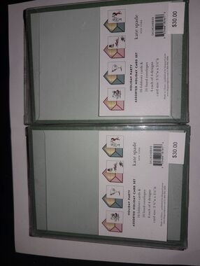 New Kate Spade Holiday Invites 2 Boxes Of 16 Cards Each/Envolopes NWT 4 Designs